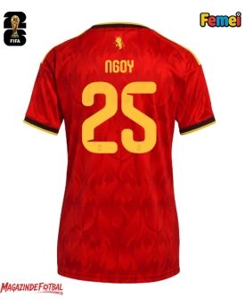 Belgia Nathan Ngoy #25 Echipament de Fotbal Replică Mondial 2026 Femei Acasa Belgia Nathan Ngoy #25 Echipament de Fotbal Replică Mondial 2026 Femei Acasa